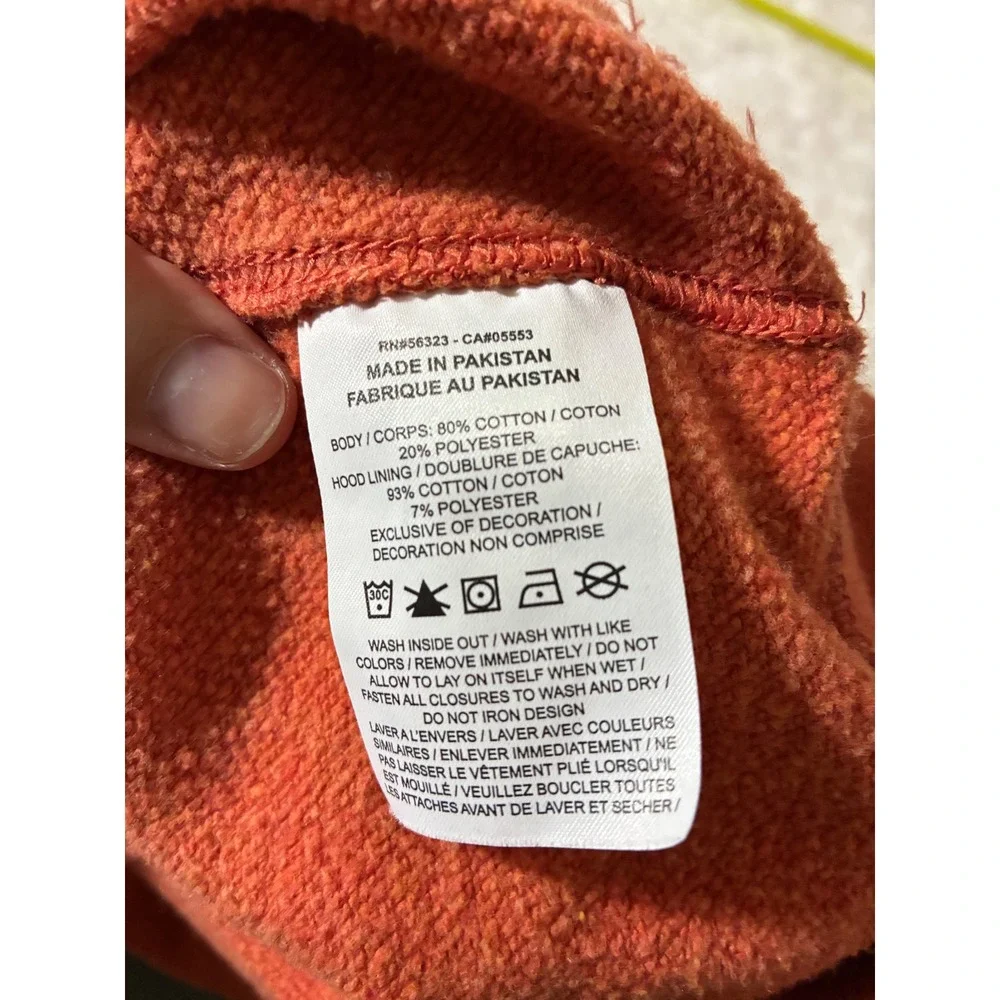 Nike Sportswear Revival Pullover Hoodie Mens Medium Orange Speckled Logo